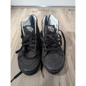 Vans, Toddler Girl‎ 11.5, Sk8 Hi, Black Sparkle High Top Sneaker